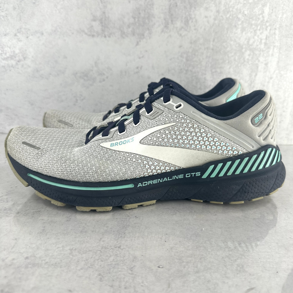 Brooks Adrenaline GTS Silver and Aqua Running Shoes